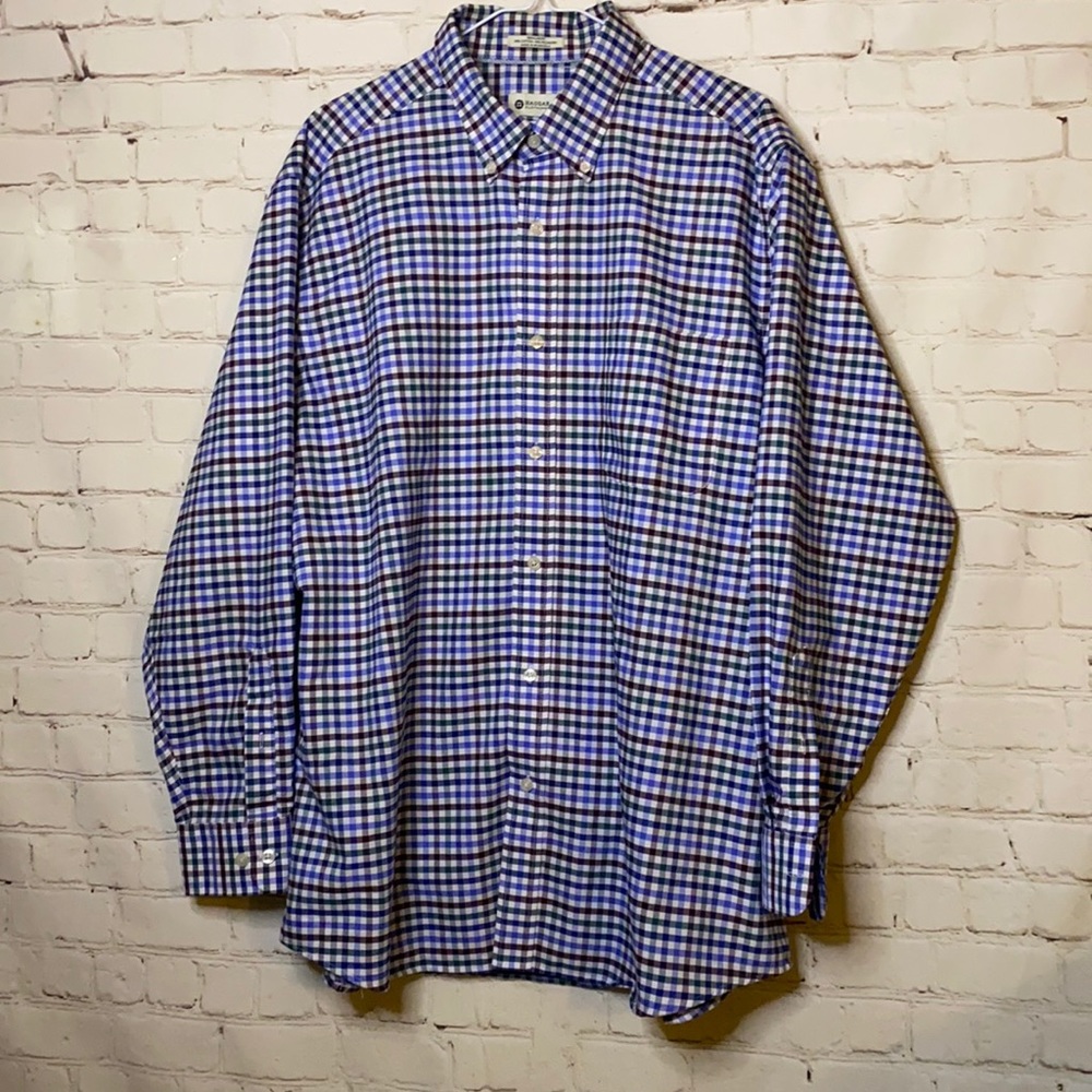 Haggar Clothing Long Sleeve Shirt 17 1/2   34/35